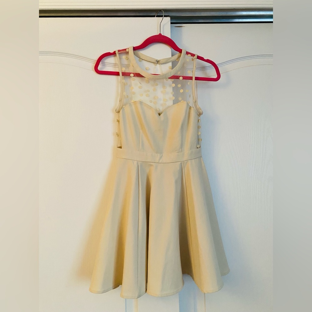 Urban outfitters skater dress w/ sweetheart neck & sheer paneling size S